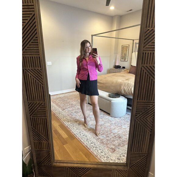 David Warren New York Vintage Magenta Blazer – Black Square Button Statement Jac - Picture 3 of 9